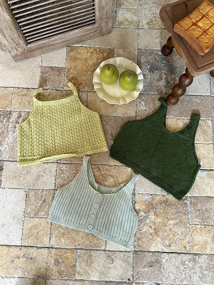 ベスト フロントボタンクロップドニットベスト【mh0011026】