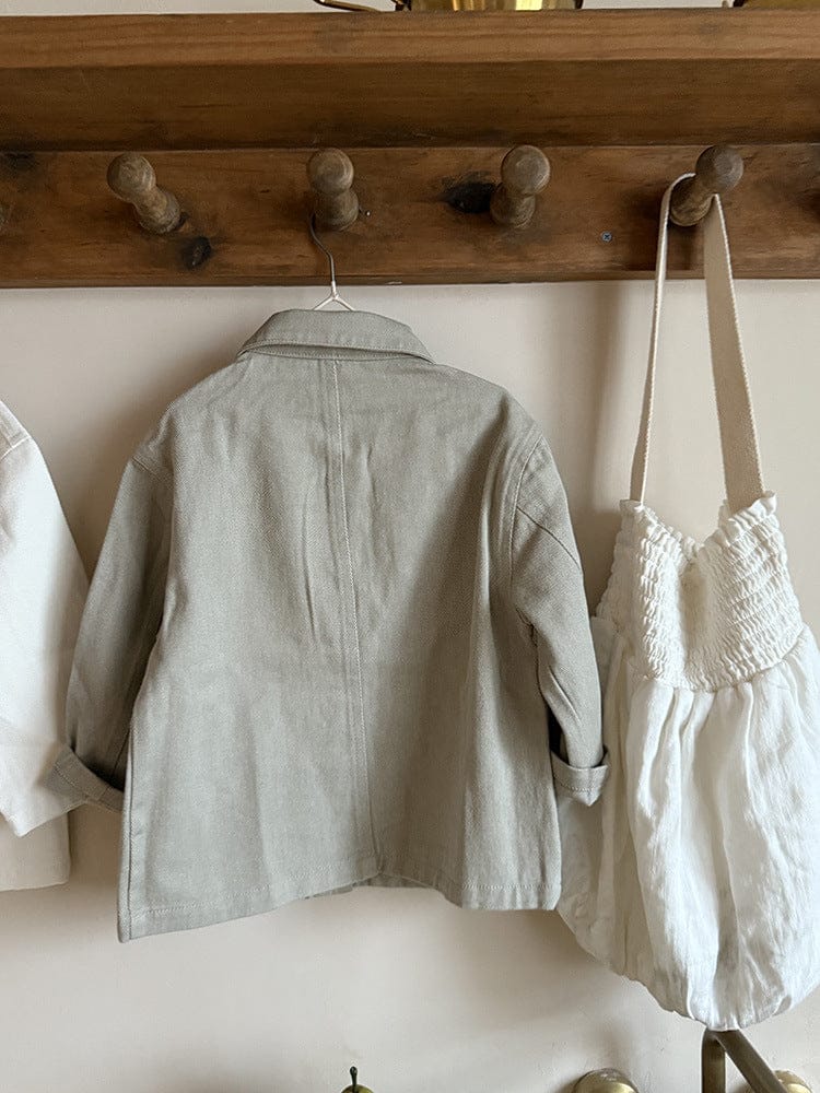 ショートコート・ジャケット・ジャンパー シンプル襟付きジャケットコート【mh0011032】