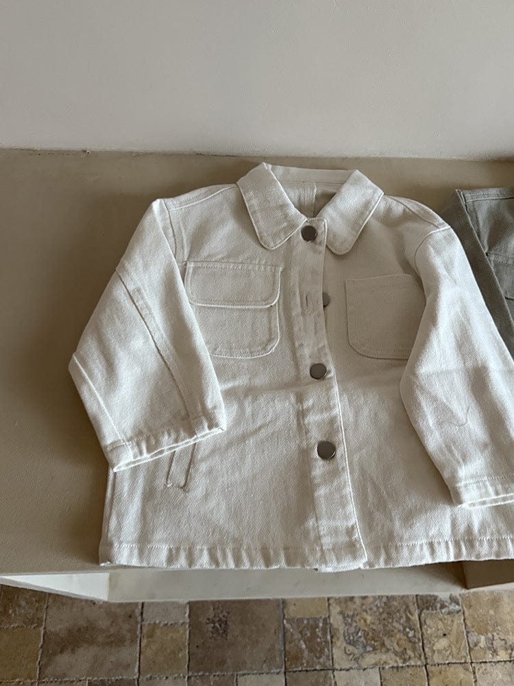 ショートコート・ジャケット・ジャンパー シンプル襟付きジャケットコート【mh0011032】