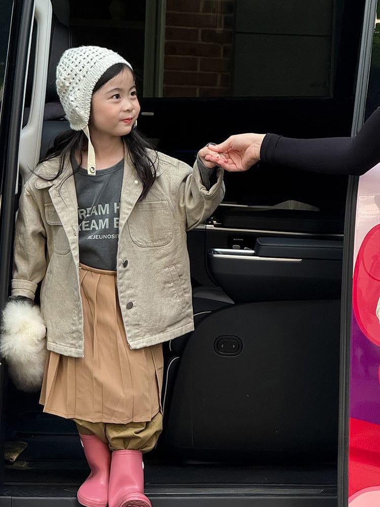 ショートコート・ジャケット・ジャンパー シンプル襟付きジャケットコート【mh0011032】