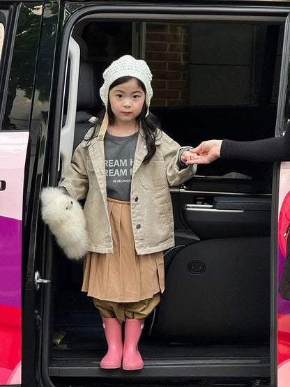 ショートコート・ジャケット・ジャンパー シンプル襟付きジャケットコート【mh0011032】