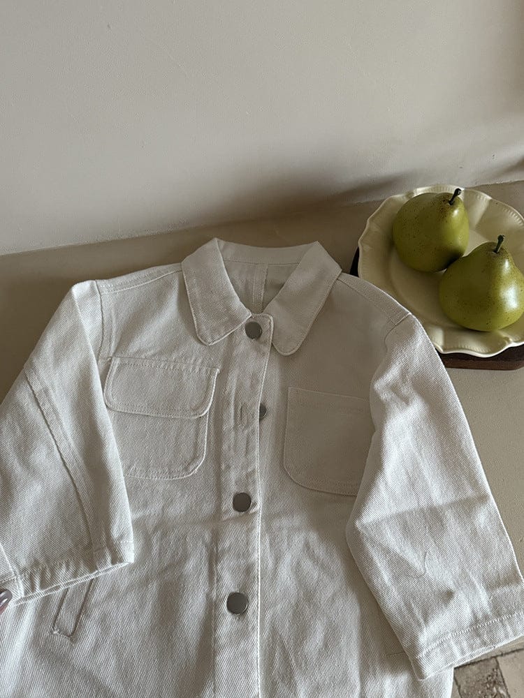 ショートコート・ジャケット・ジャンパー シンプル襟付きジャケットコート【mh0011032】