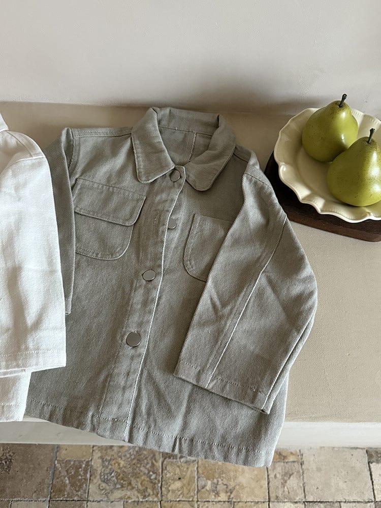 ショートコート・ジャケット・ジャンパー シンプル襟付きジャケットコート【mh0011032】