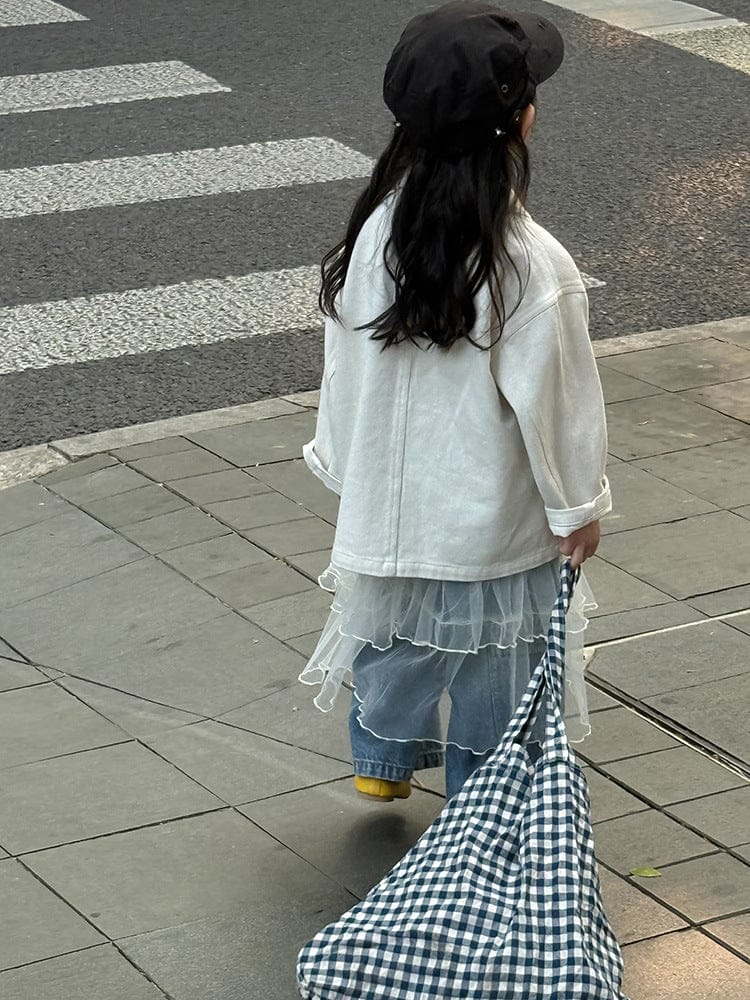 ショートコート・ジャケット・ジャンパー シンプル襟付きジャケットコート【mh0011032】