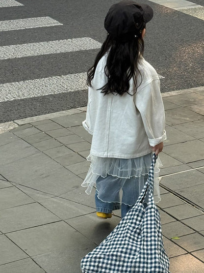 ショートコート・ジャケット・ジャンパー シンプル襟付きジャケットコート【mh0011032】