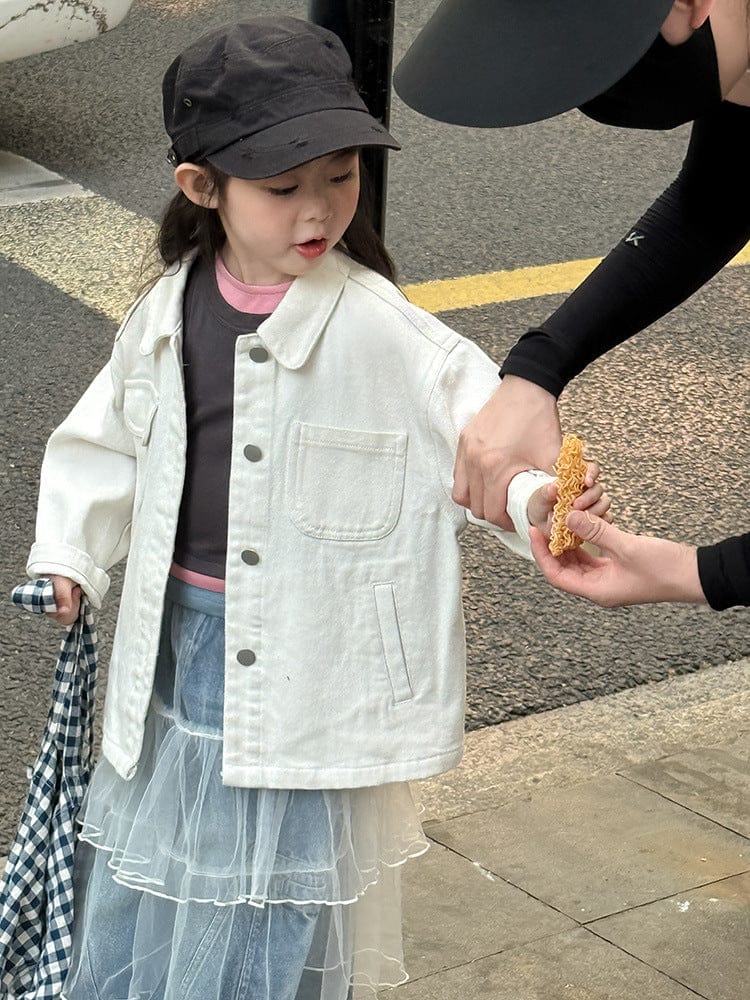 ショートコート・ジャケット・ジャンパー シンプル襟付きジャケットコート【mh0011032】