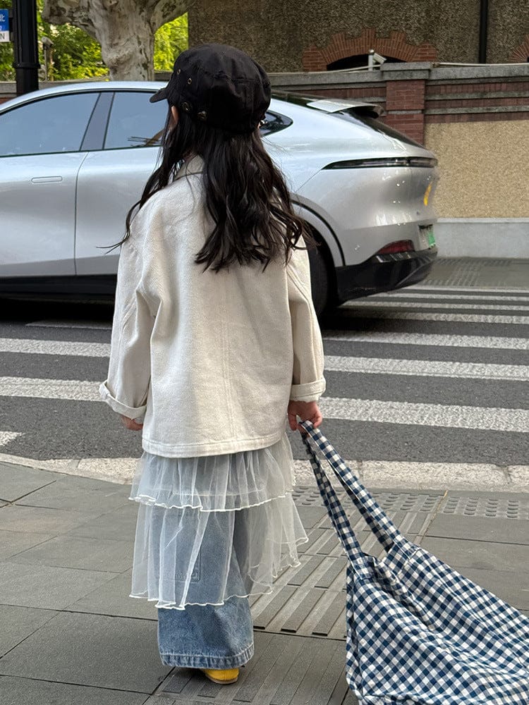 ショートコート・ジャケット・ジャンパー シンプル襟付きジャケットコート【mh0011032】