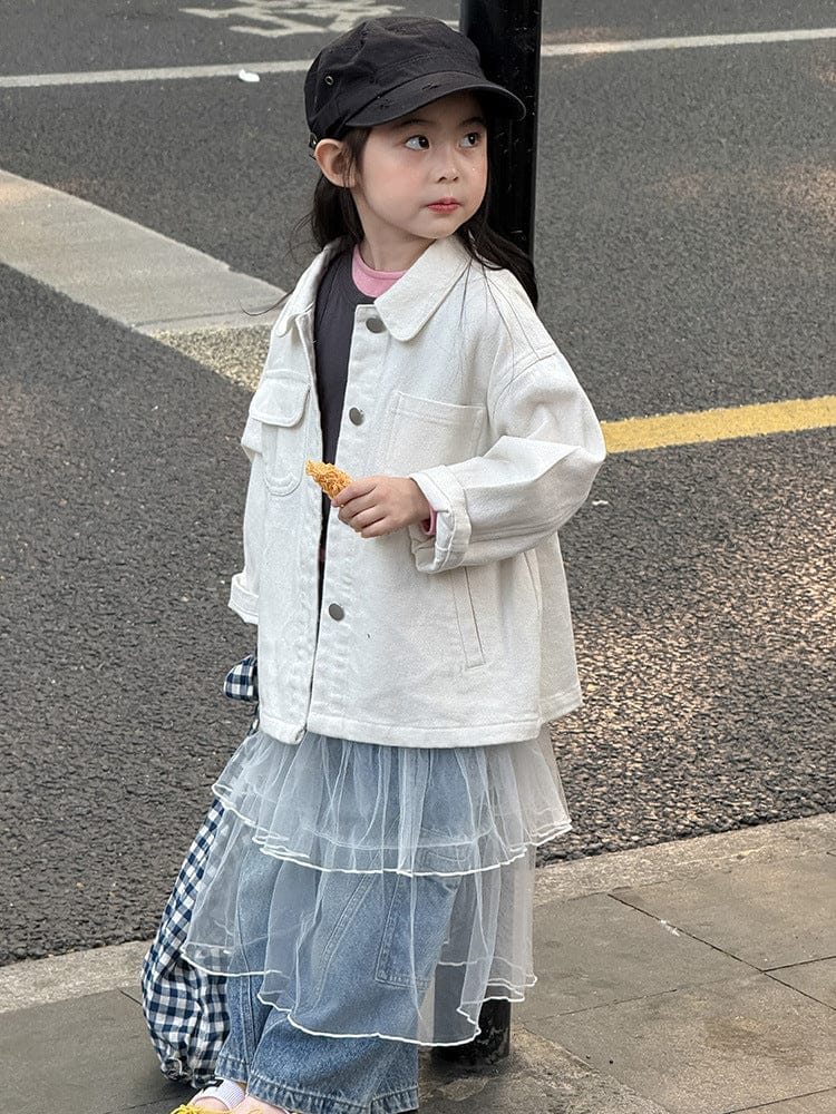 ショートコート・ジャケット・ジャンパー シンプル襟付きジャケットコート【mh0011032】