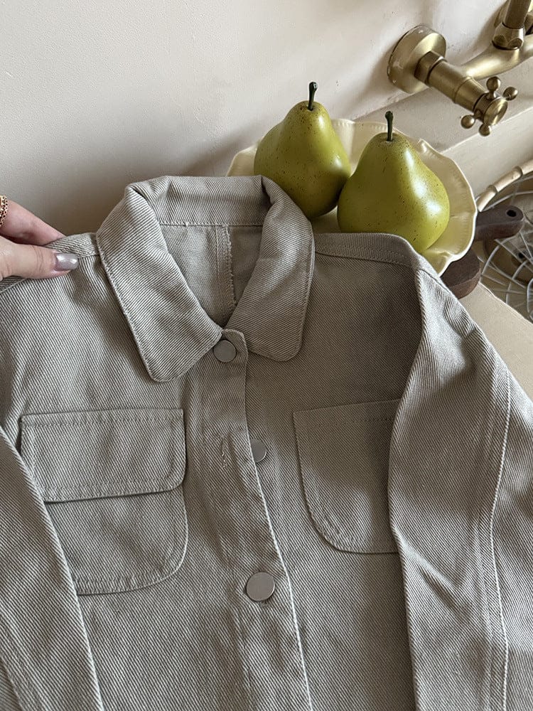 ショートコート・ジャケット・ジャンパー シンプル襟付きジャケットコート【mh0011032】