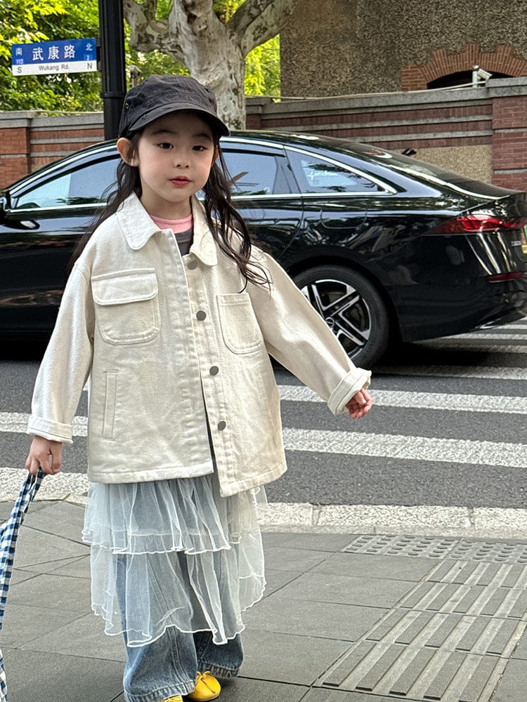 ショートコート・ジャケット・ジャンパー シンプル襟付きジャケットコート【mh0011032】