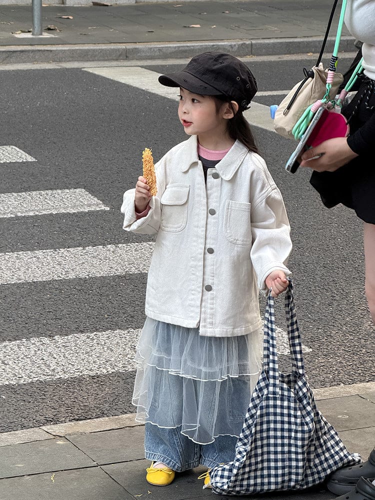 ショートコート・ジャケット・ジャンパー シンプル襟付きジャケットコート【mh0011032】