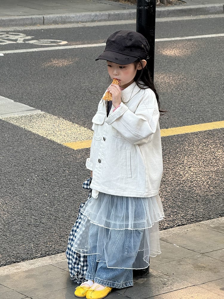 ショートコート・ジャケット・ジャンパー シンプル襟付きジャケットコート【mh0011032】