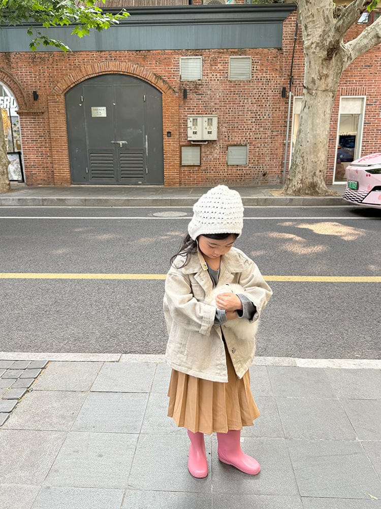 ショートコート・ジャケット・ジャンパー シンプル襟付きジャケットコート【mh0011032】