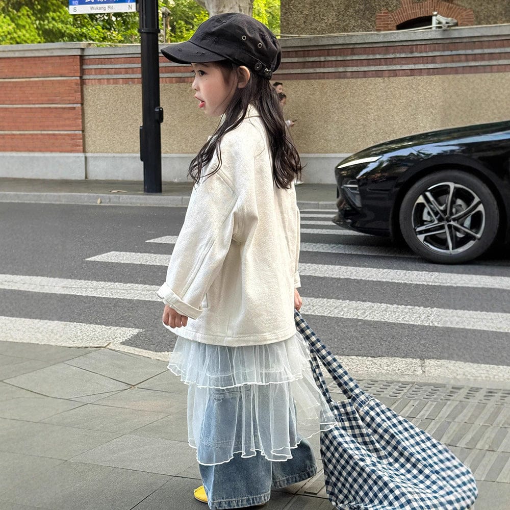 ショートコート・ジャケット・ジャンパー シンプル襟付きジャケットコート【mh0011032】