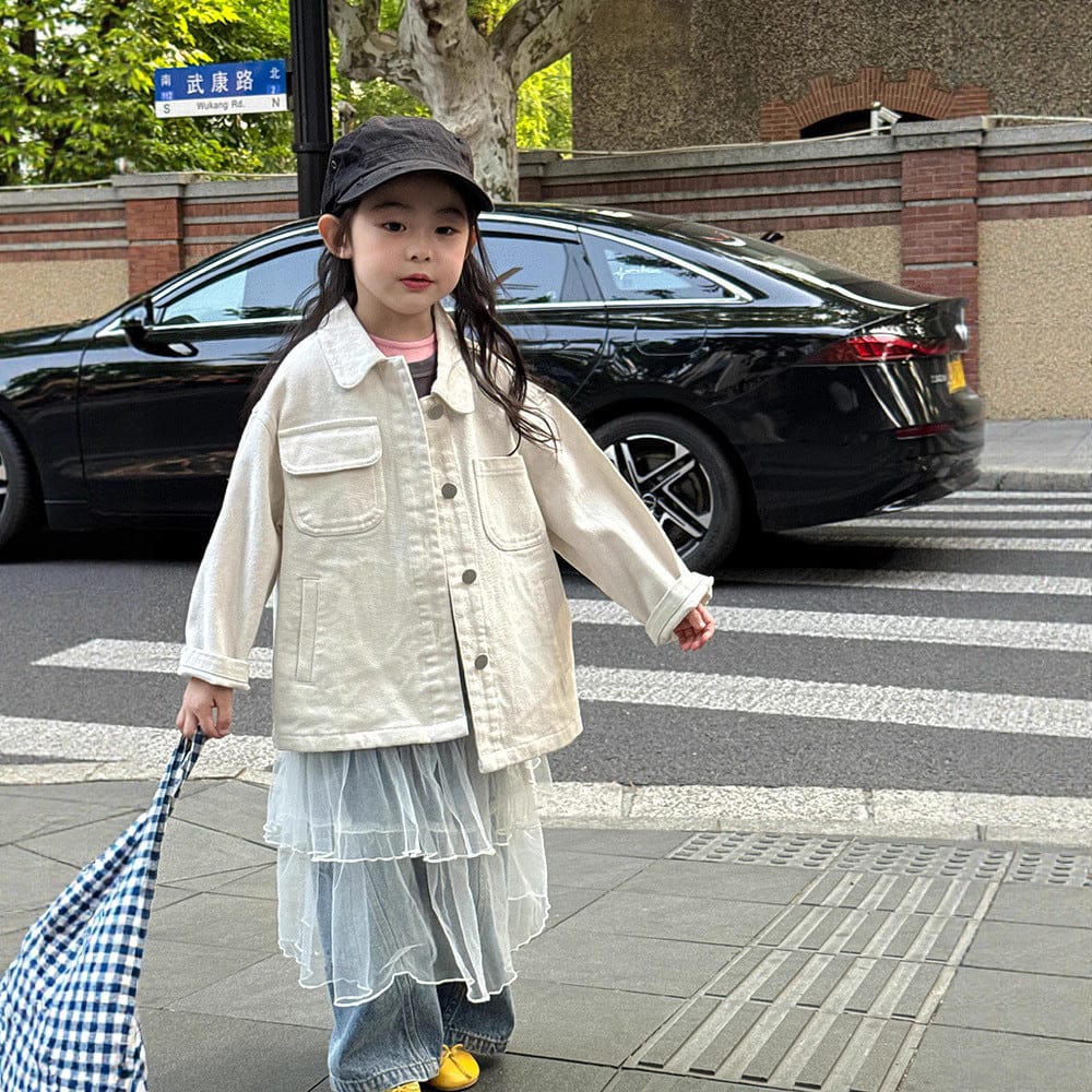 ショートコート・ジャケット・ジャンパー シンプル襟付きジャケットコート【mh0011032】