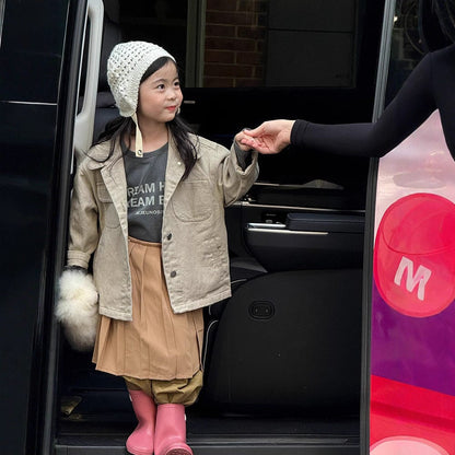 ショートコート・ジャケット・ジャンパー シンプル襟付きジャケットコート【mh0011032】