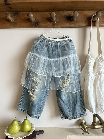 スカート チュールレース重ね着ティアードケーキスカート【mh0011033】