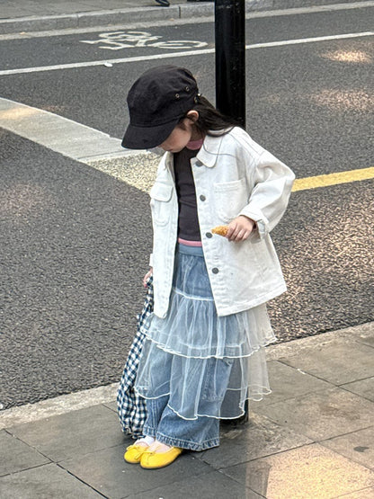 スカート チュールレース重ね着ティアードケーキスカート【mh0011033】