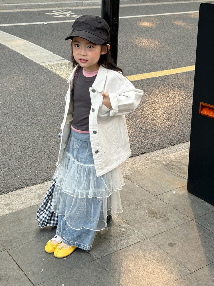 スカート チュールレース重ね着ティアードケーキスカート【mh0011033】