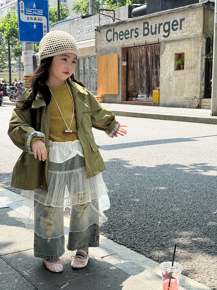 スカート チュールレース重ね着ティアードケーキスカート【mh0011033】