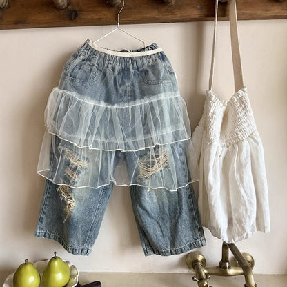 スカート チュールレース重ね着ティアードケーキスカート【mh0011033】