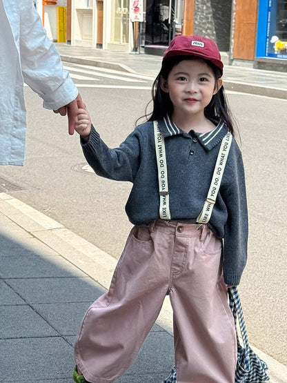 長袖シャツ・ブラウス ポロ襟長袖ニットセータートップス【mh0011035】