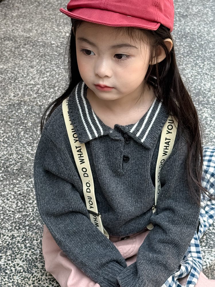 長袖シャツ・ブラウス ポロ襟長袖ニットセータートップス【mh0011035】