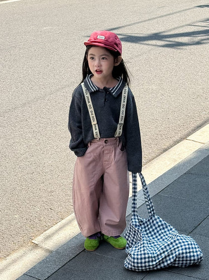 長袖シャツ・ブラウス ポロ襟長袖ニットセータートップス【mh0011035】