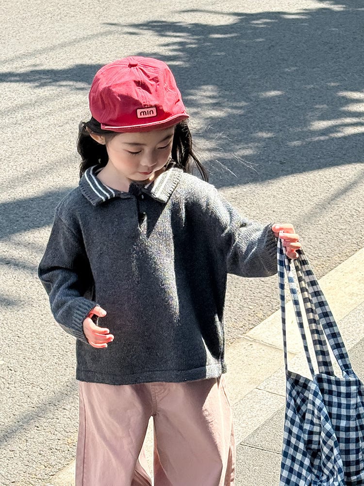 長袖シャツ・ブラウス ポロ襟長袖ニットセータートップス【mh0011035】