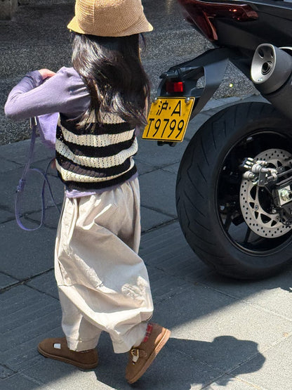 ベスト ボーダーレースニットキャミソールベスト【mh0011036】