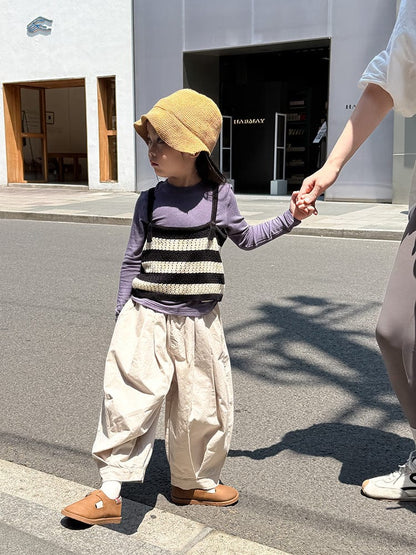 ベスト ボーダーレースニットキャミソールベスト【mh0011036】