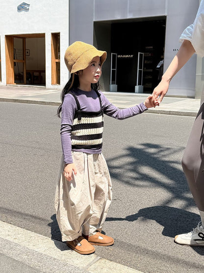 ベスト ボーダーレースニットキャミソールベスト【mh0011036】