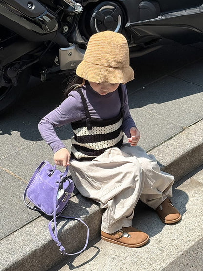 ベスト ボーダーレースニットキャミソールベスト【mh0011036】