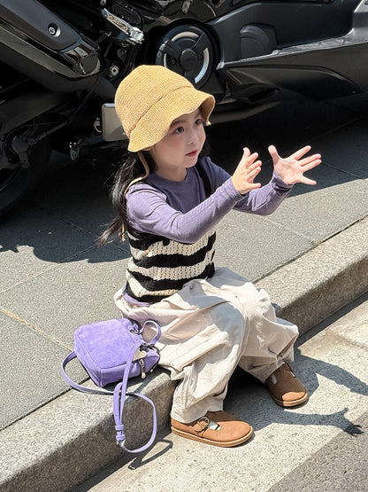 ベスト ボーダーレースニットキャミソールベスト【mh0011036】