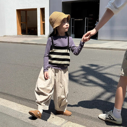 ベスト ボーダーレースニットキャミソールベスト【mh0011036】