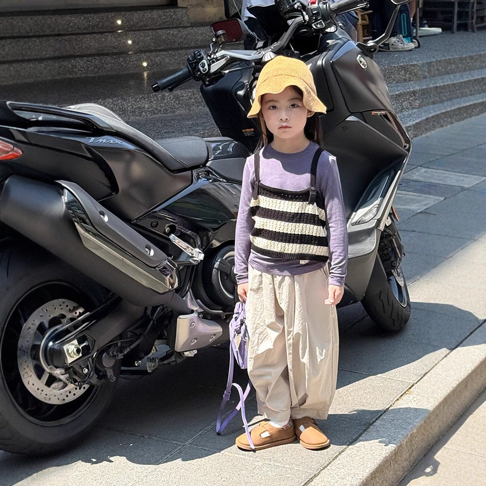 ベスト ボーダーレースニットキャミソールベスト【mh0011036】