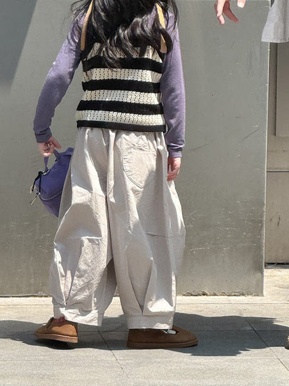 ロングパンツ・スウェットパンツ タックバルーンバレルパンツ【mh0011039】