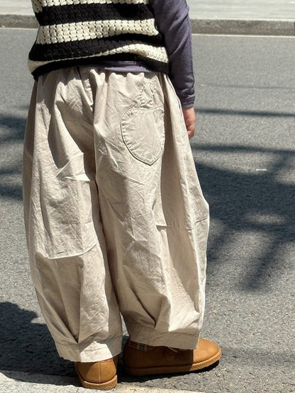 ロングパンツ・スウェットパンツ タックバルーンバレルパンツ【mh0011039】