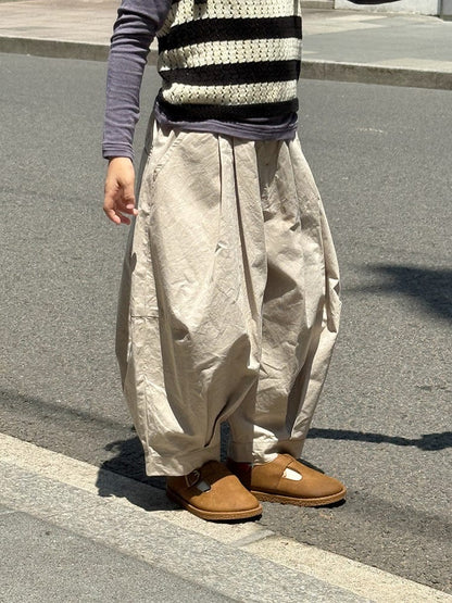 ロングパンツ・スウェットパンツ タックバルーンバレルパンツ【mh0011039】