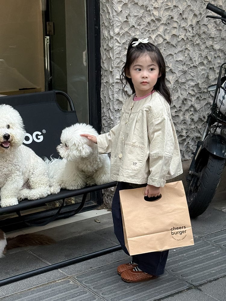 ショートコート・ジャケット・ジャンパー ノーカラータックふんわりジャケット【mh0011040】