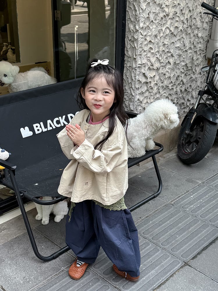 ショートコート・ジャケット・ジャンパー ノーカラータックふんわりジャケット【mh0011040】