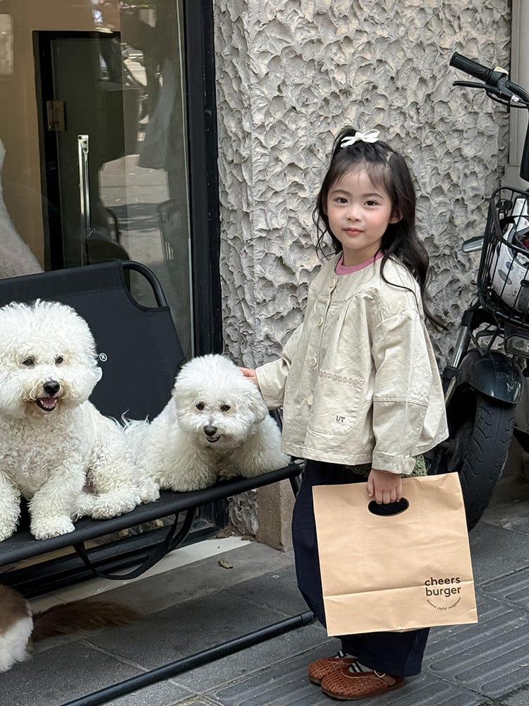 ショートコート・ジャケット・ジャンパー ノーカラータックふんわりジャケット【mh0011040】