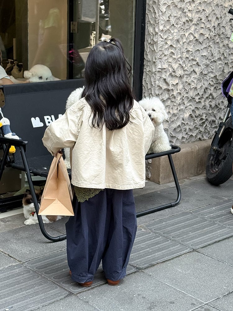 ショートコート・ジャケット・ジャンパー ノーカラータックふんわりジャケット【mh0011040】