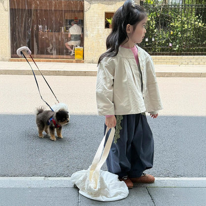 ショートコート・ジャケット・ジャンパー ノーカラータックふんわりジャケット【mh0011040】