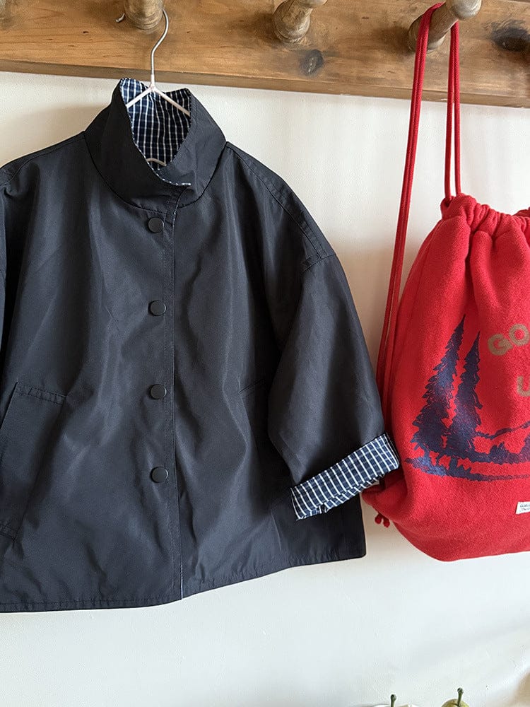 ショートコート・ジャケット・ジャンパー リバーシブルスタンドカラーコートジャケット【mh0011041】