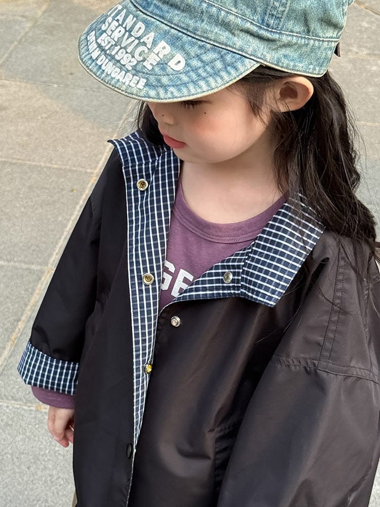 ショートコート・ジャケット・ジャンパー リバーシブルスタンドカラーコートジャケット【mh0011041】