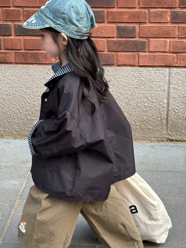 ショートコート・ジャケット・ジャンパー リバーシブルスタンドカラーコートジャケット【mh0011041】