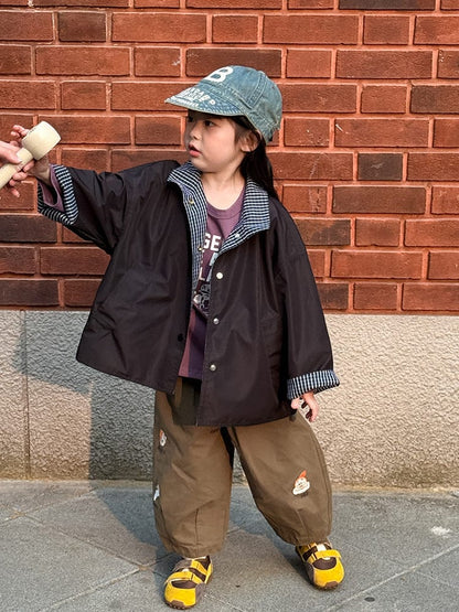 ショートコート・ジャケット・ジャンパー リバーシブルスタンドカラーコートジャケット【mh0011041】