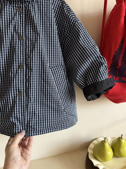 ショートコート・ジャケット・ジャンパー リバーシブルスタンドカラーコートジャケット【mh0011041】