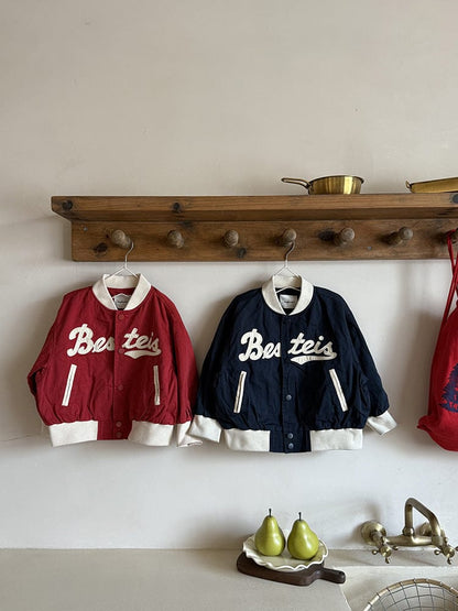 ショートコート・ジャケット・ジャンパー レターロゴワッペンスタジアムジャンパーブルゾン【mh0011043】